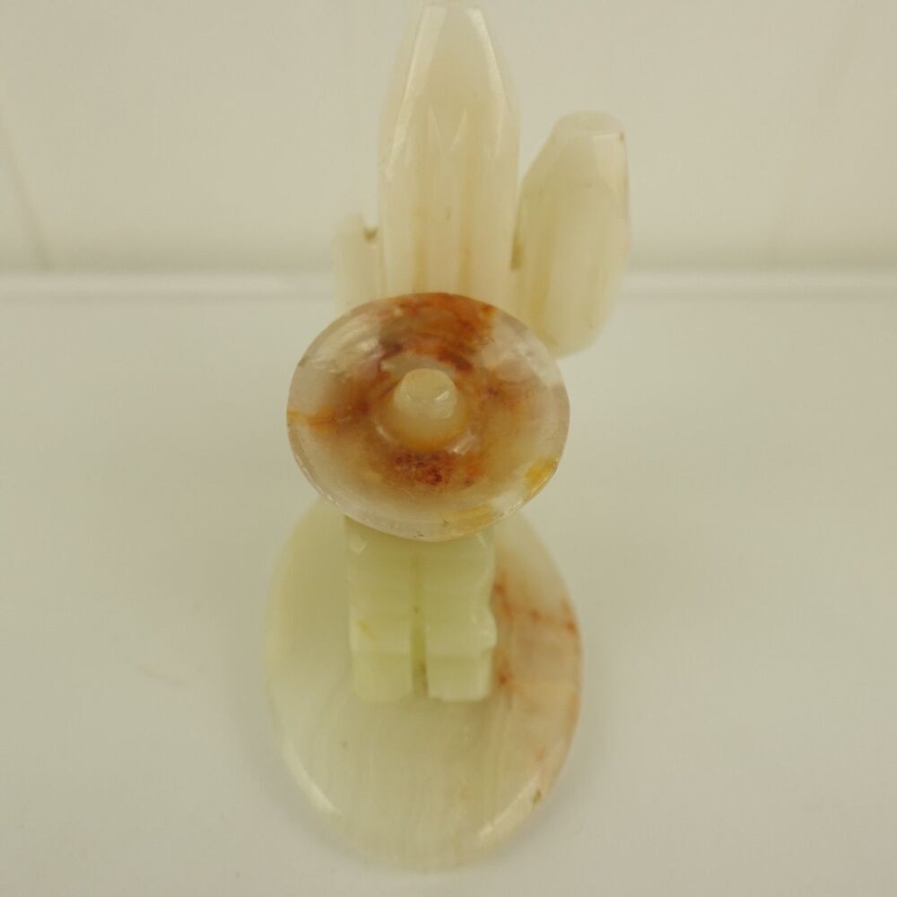 Mexican Carved Onyx Bookend Cactus Sombrero Siesta Vintage - Picture 8 of 13